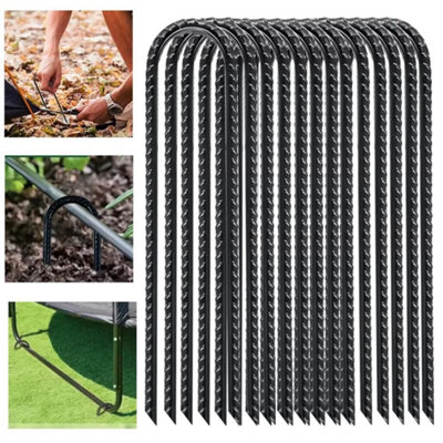 U-Shaped Tent Pegs Rebar Camping Marquee Metal Stake from B&Q