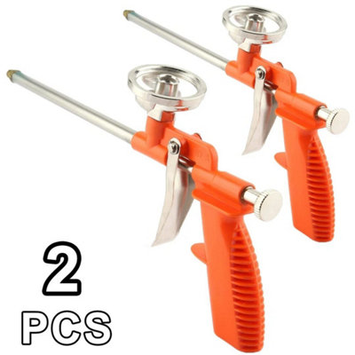 2X Expanding Foam Gun Professional Pu Grade Applicator Heavy Duty Chrome from B&Q