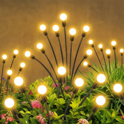 2 Pcs Swaying Solar Firefly Light Garden Pathway from B&Q