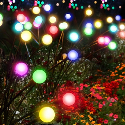 2 Pcs Swaying Solar Firefly Lights Outdoor Garden Dancin from B&Q