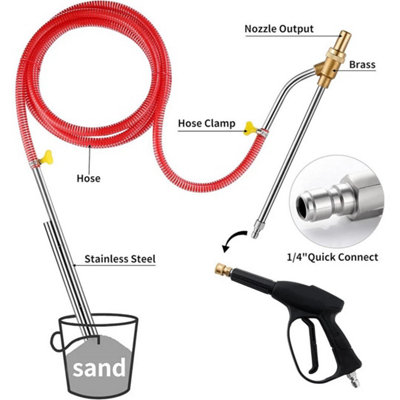 5000Psi Pressure Washer Sandblasting Kit Wet Abrasive Sand Blaster Attachment from B&Q