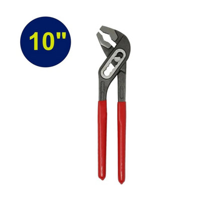 10" Adjustable Pump Plier 250mm Plumber Pipe Wrench Soft Grip Waterpump from B&Q