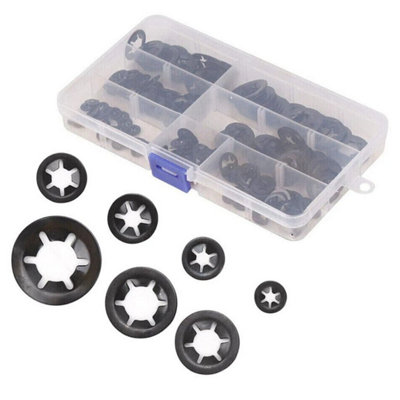 280Pcs Starlock Washers Tooth Starlock Push On Locking Fasten Washers Clips from B&Q