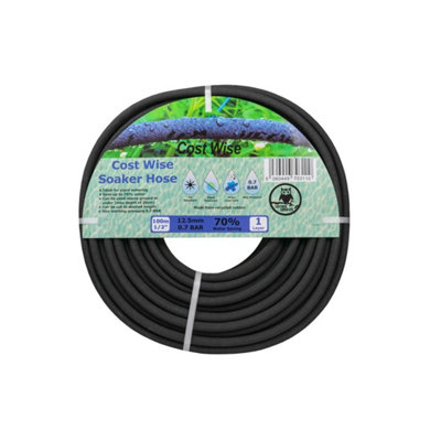  - Leaky Soaker Hose Porous Pipe Kit 100M With Fittings And Stakes For Garden Water