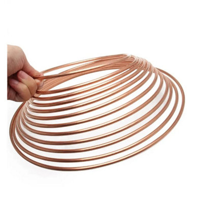 3X 25Ft Copper Nickel Brake Pipe Hose Line Tube Roll 3/16'' Tubing + 48 Nuts Uk from B&Q