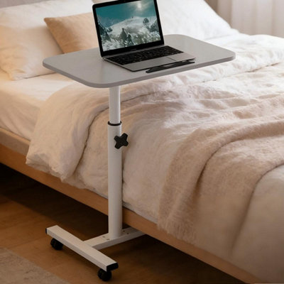 Adjustable Mobile Over Bed Table Overbed Chair Laptop Tray from B&Q