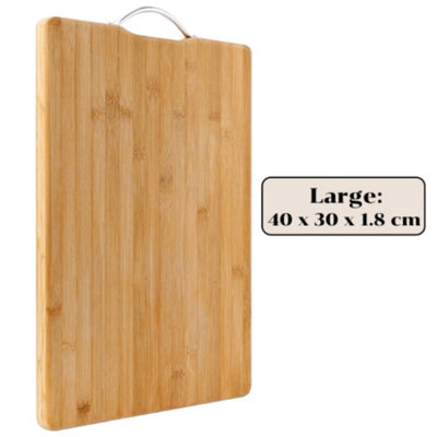 Large Wooden Chopping Board Cutting Slicing Serving Platter Food Kitchen from B&Q