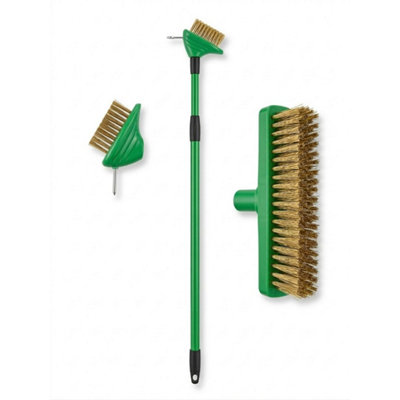 3-In-1 Telescopic Weed Remover Brush Deck Moss Paving Cleaner from B&Q