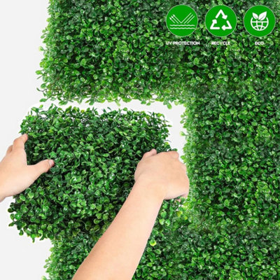Plant Artificial Mat Greenery Wall Hedge Grass Fence Foliage Panel Decor 12Pcs from B&Q