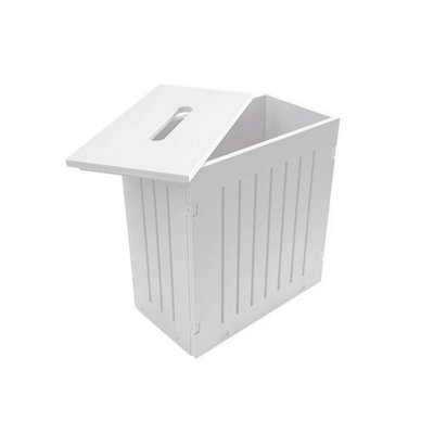  - Slimline White Shaker Bathroom Cabinet Toilet Roll Storage Cupboard Tidy Box