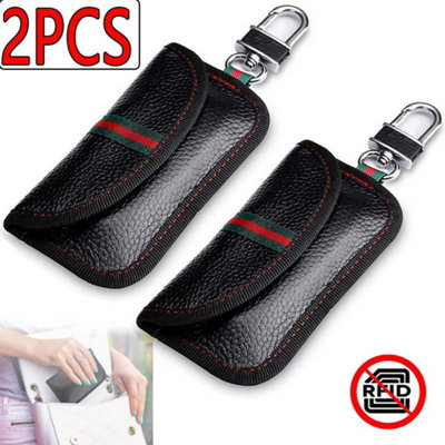 Car Key Signal Blocker Case Faraday Cage Fob Pouch Keyless Rfid Blocking Bag 2Pc