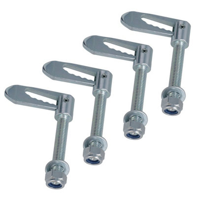 4Pcs Antiluce Drop Catch Anti-Luce Fasteners M12 X 75mm Tail Gate Trailers Gates from B&Q