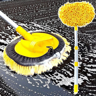  - Adjustable Telescopic Car Wash Brush Kit Mop Long Handle Vehicle Cleaning Tool