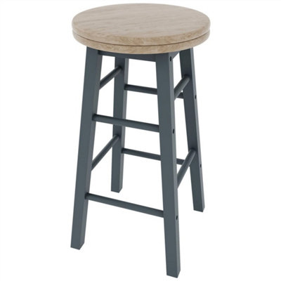 Wooden Revolving Bar Stools Solid Pine Kitchen Breakfast Dining from B&Q