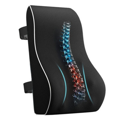 Memory Foam Lumbar Back Support Cushion Orthopedic For Car Office Seat from B&Q