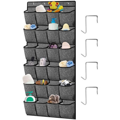 24 Pocket Over Door Shoe Organiser Hanging Storage Rack With Hook from B&Q