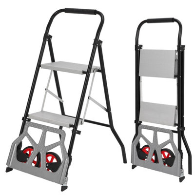  - Folding Stair Climbing Hand Truck,2-In-1 Folding Hand Trucks & 2-Step Ladder