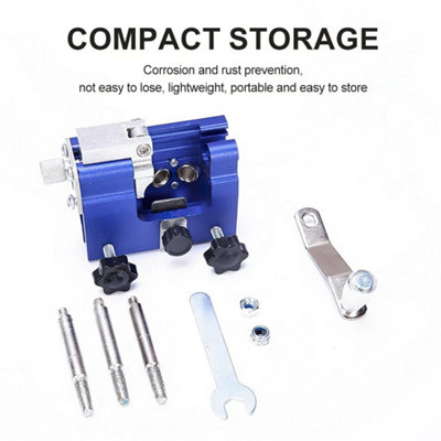  - W/3 Grinding Heads Chainsaw Chain Sharpening Jig Portable Manual Crank Sharpener Tool Set