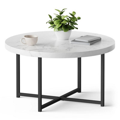  - Marble Effect Coffee TableRound Centre Table For Living Room