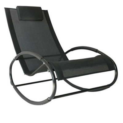 Rocking Chair Sun Lounger Recliner Rocker Texteline Fabric Patio Garden Relaxer from B&Q