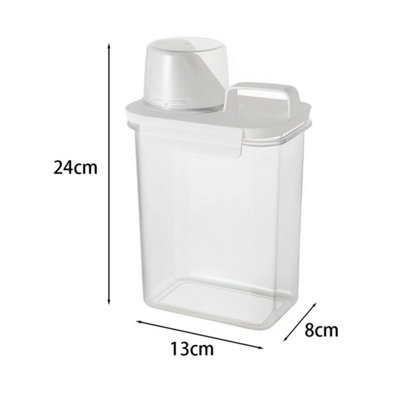  - 13X8X24Cm 1800Ml  Airtight Washing Powder Container Laundry Detergent Powder Storage Box Dispenser