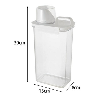  - 13X8X30Cm 2300Ml  Airtight Washing Powder Container Laundry Detergent Powder Storage Box Dispenser