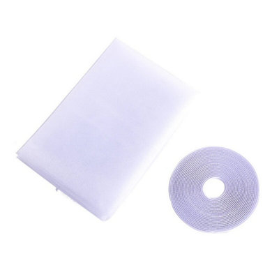  - 1Pc Net + 1Pc Velcro Large Window Screen Mesh Net Bug Mosquito Fly Insect Moth Door Netting