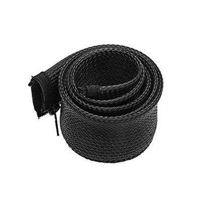 Black 1.2M Cable Tidy Zip Sleeve For Pc/tv Upxdumi Desk Cable Management Organisers