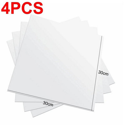  - 4Pcs Mirror Tiles Wall Sticker Square Self Adhesive Stick