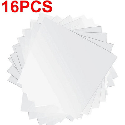 - 16 Pcs Mirror Tiles Wall Sticker Square Self Adhesive Stick