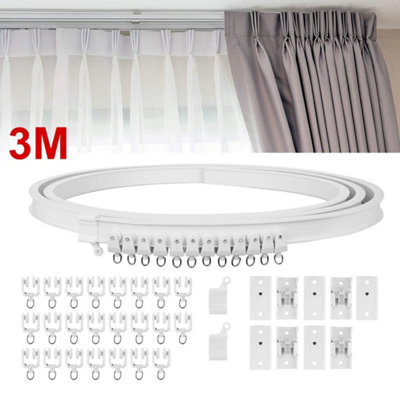 3M  Flexible Bay Window Curtain Track With Glider Rail from B&Q