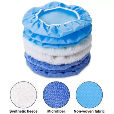 10 Pcs 9/10Inch Car Polisher Bonnets Polishing Pad Buffer Waxing Wash Wool from B&Q
