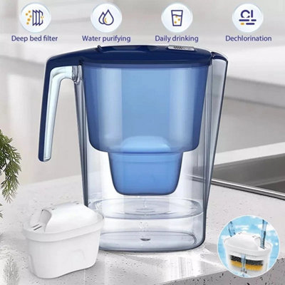 3.6L Marella Water Filter Pitcher Water Filter Jug Table Water Filter Purifier from B&Q
