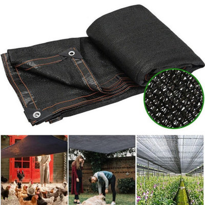 3X4M Sunblock Shade Cloth Uv Resistant Net Garden Sun Mesh Shade Canopy With Grommets from B&Q
