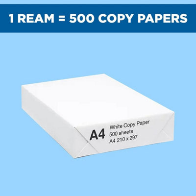 1 Ream A4 Copy Paper 75 Gsm Copier Paper Office Printing Paper For Inkjet/laser Printer from B&Q