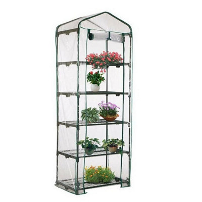 4 Tier Mini Greenhouse Pvc Cover Plant Grow House from B&Q