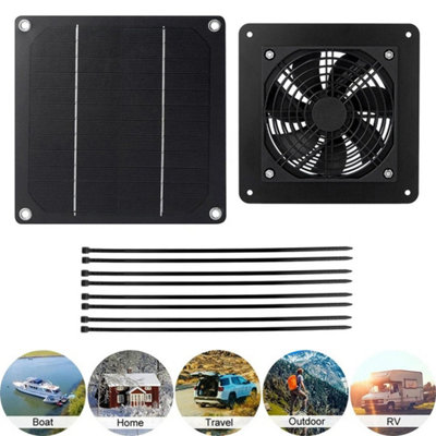 Ventilation Fans 12V 5W Solar Powered Panel Fan For Greenhouse Camping Sheds from B&Q
