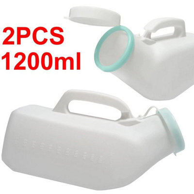 2Pcs Male Urinal Portable Incontinence Bottle For Men Travel  Lid Wee Aid from B&Q