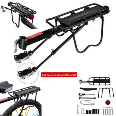 Pack Of Bicycle Rear Rack Set 50Kg Max Alloy Rear Bicycle Pannier Rack Carrier Bag Luggage from B&Q