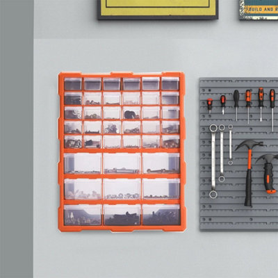  - Tool Storage 60 Compartment Bolt Nut Screw Bin Organizer Drawer Cabinet Divider 39 Draws B