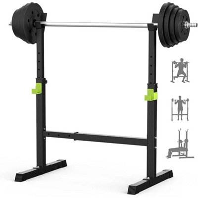  - Adjustable Barbell Squat Rack 5 Level Portable Weight Lifting Stand