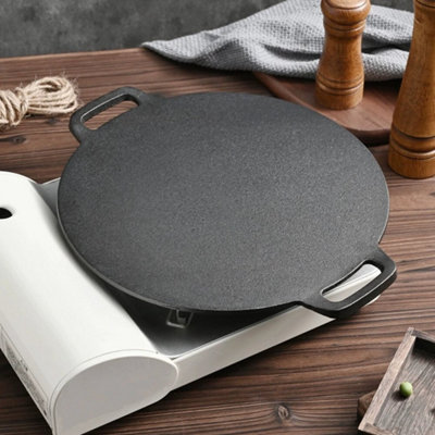  - 34X40X0.8Cm Cast Iron Non Stick Tawa Tava Pan Naan Chapati Roti Flat Bread Pancake
