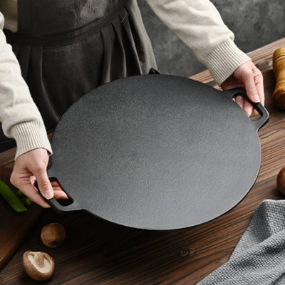  - 37X43X0.8Cm Cast Iron Non Stick Tawa Tava Pan Naan Chapati Roti Flat Bread Pancake