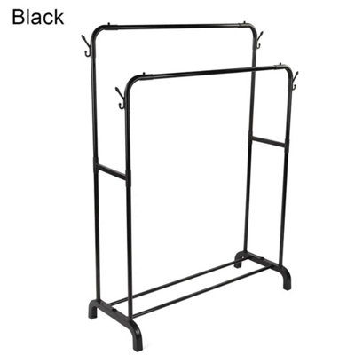  - Heavy Duty Double Rail Clothes Garment Hanging Rack Shelf Display Stand