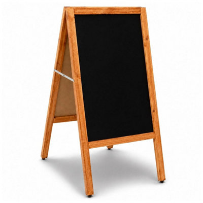  - New Wooden Chalkboard Blackboard Pavement Display Sign A-Board
