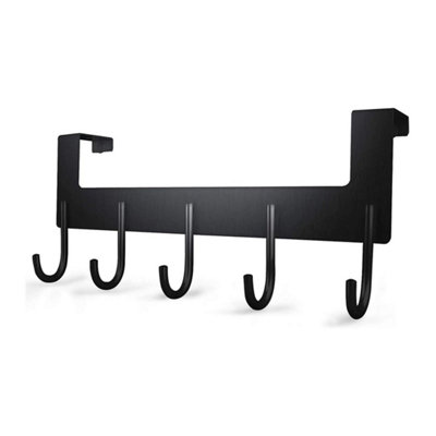  - New Heavy Duty Aluminium 5 Hook Over Door Organiser Rack Coat Towel Robe Hanger