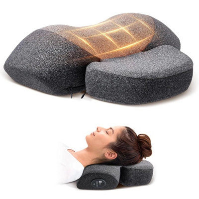 3 In1 Electric Neck Massager Pillow Heat Vibration Shoulder Massage Neck Hump