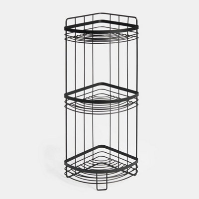  - 3 Tier Shower Caddy Bathroom Organiser Plastic Freestanding Corner Shelf