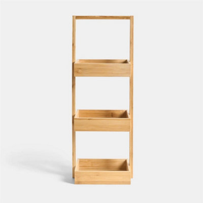  - Bamboo Bathroom Caddy 3 Tier Freestanding Shower Storage Organiser