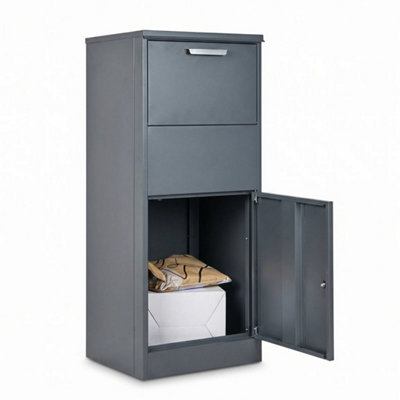  - B2C Extra Large Parcel Drop Box Freestanding Secure Lockable Mail Postbox 115Cm